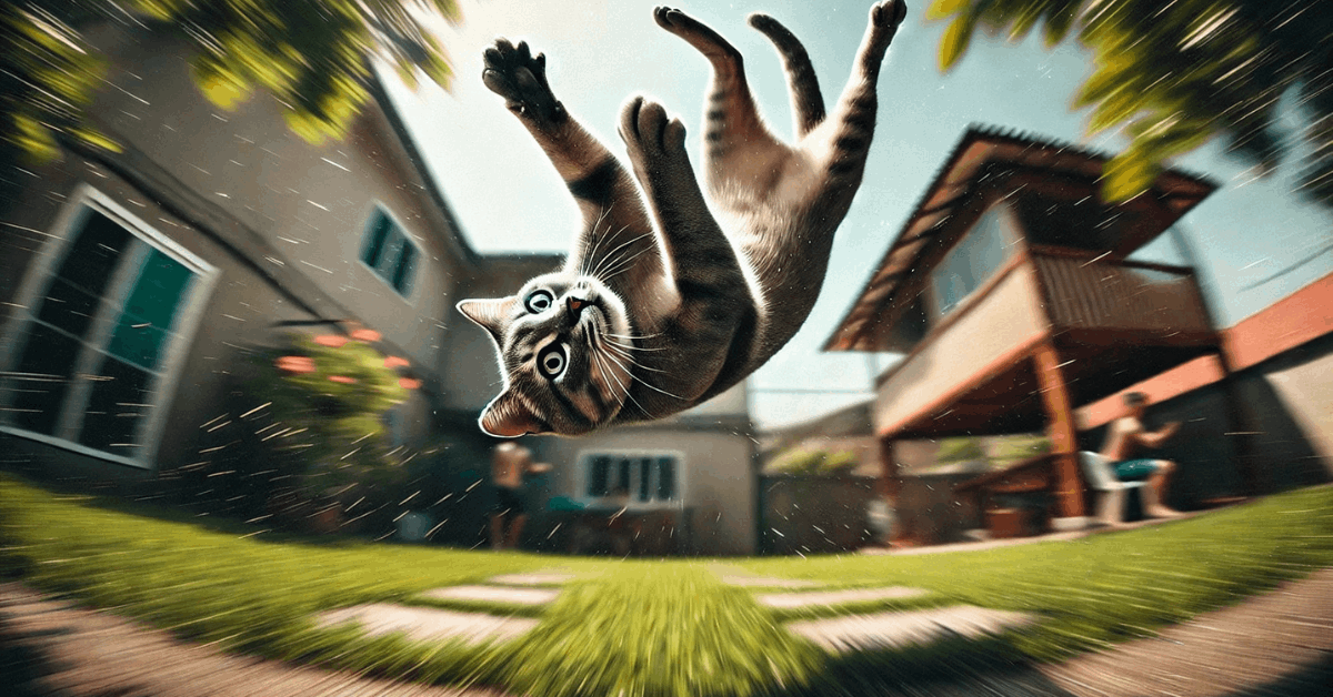 Il vero motivo per cui i gatti cadono sempre in piedi